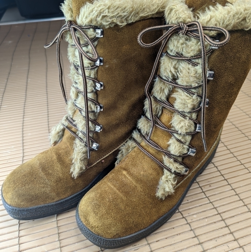 ST. MORITZ Rally Vintage Brown Women's Size 8M. Men's sz 7. Leather. Handmade
